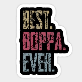 Vintage Best Boppa Ever Retro Funny Quotes Happy Fathers Day Sticker